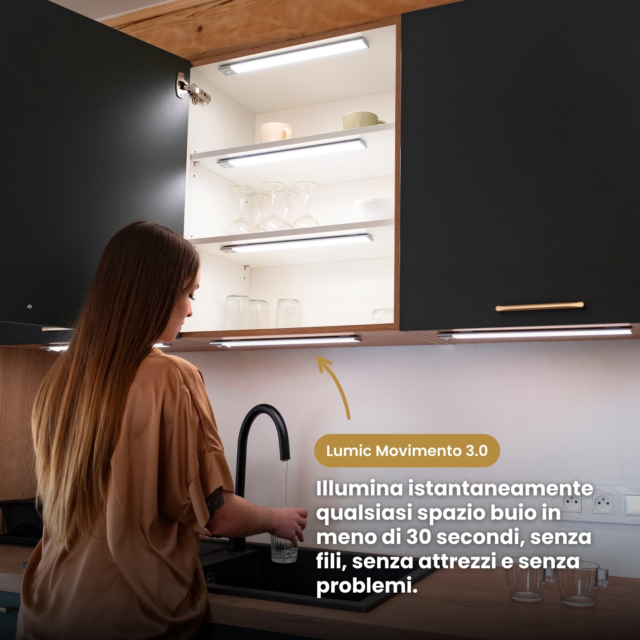 Movimento 3.0™ | Barra LED senza fili con sensore di movimento