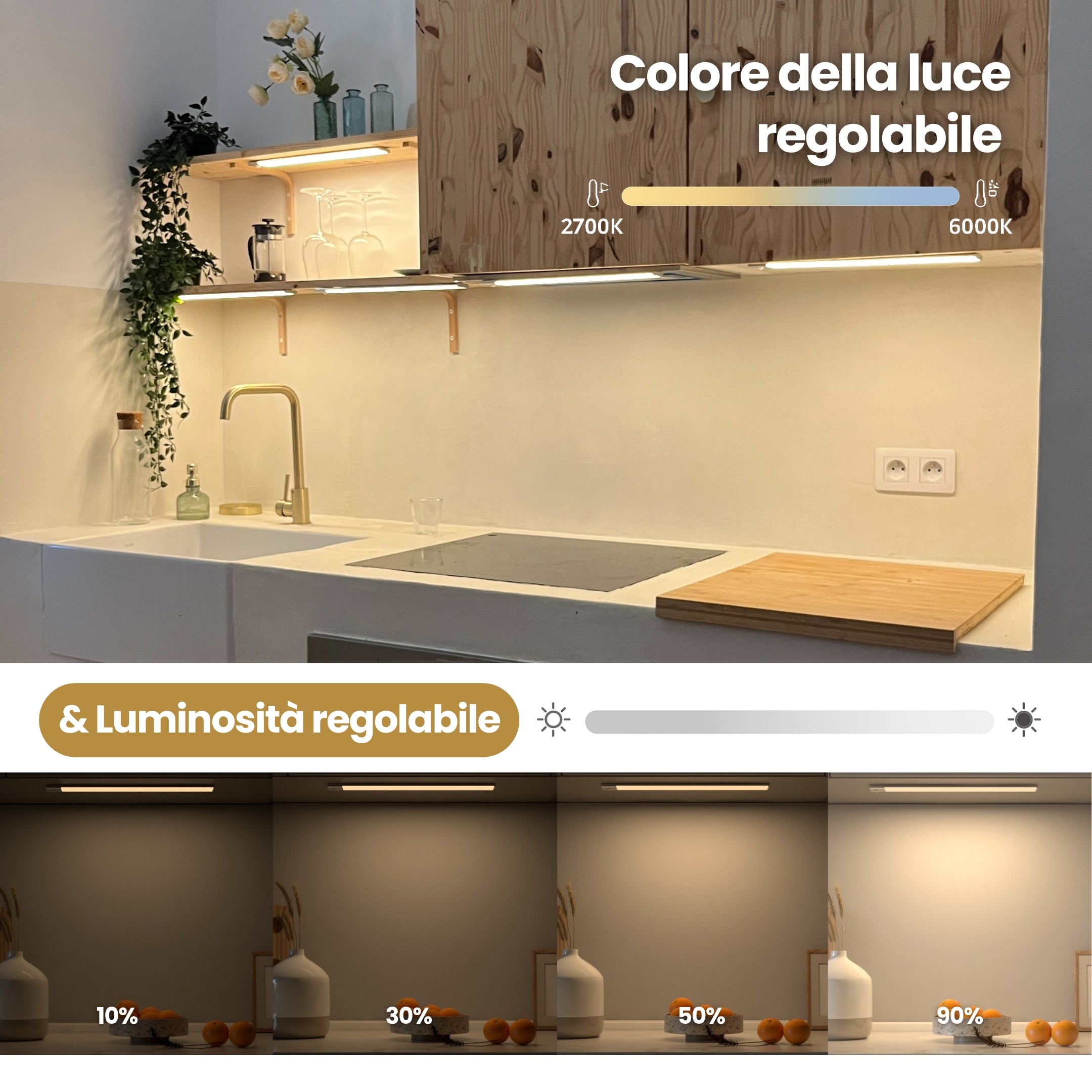 Movimento 3.0™  | Barra LED senza fili con sensore di movimento